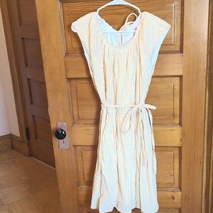 Yellow striped Knee-length cotton dress Lauren Conrad